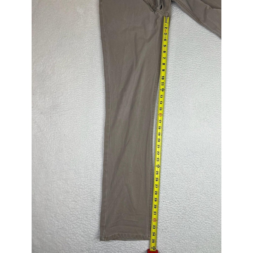 Hugo Boss Alabama 909 Jeans Mens 33x34 Beige Regular Straight Cotton Denim Italy - Picture 11 of 13